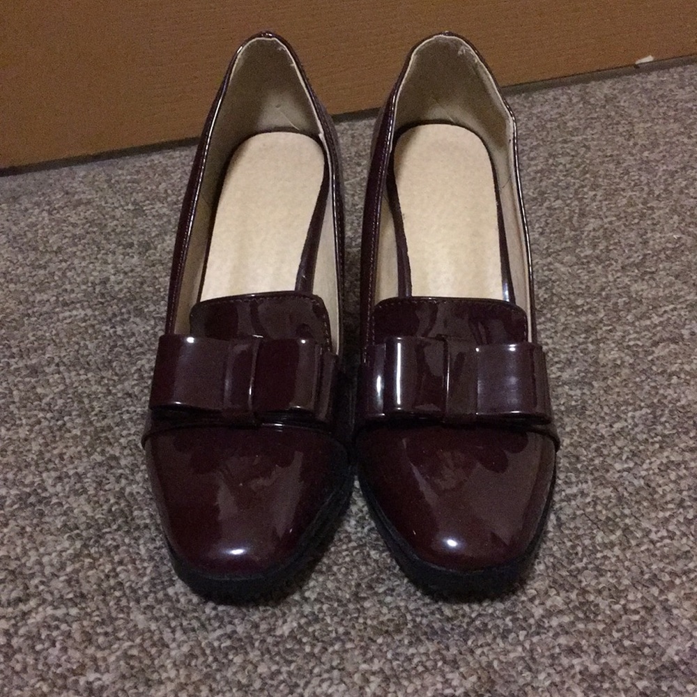 Burgundy pumps